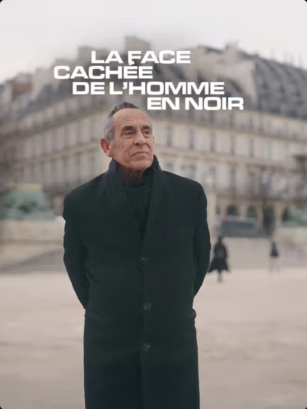 Affiche la face cache de l homme en noir